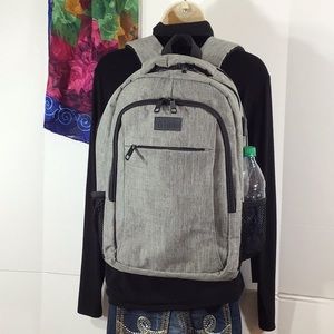Matein gray fabric multi pocket backpack NWOT